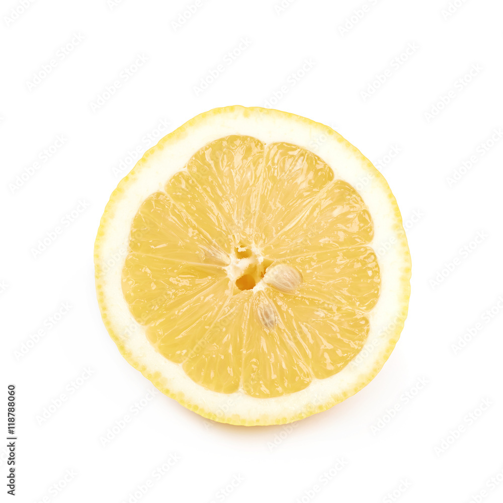 Half of a lemon fruit isolated