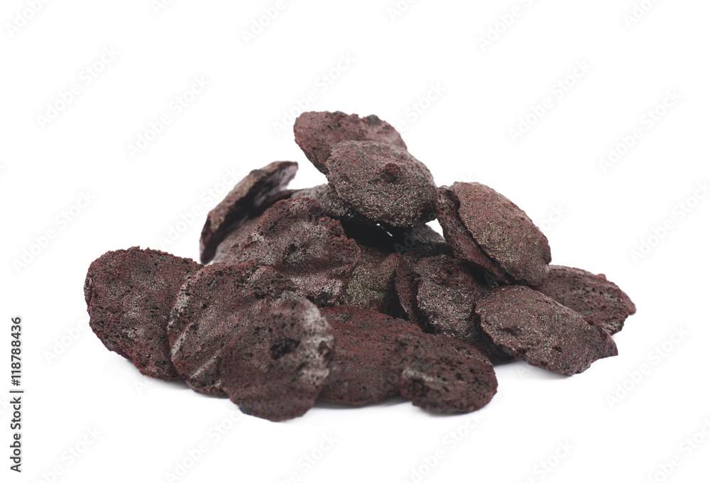 Black powder cookie isolated Black powder cookie isolated
