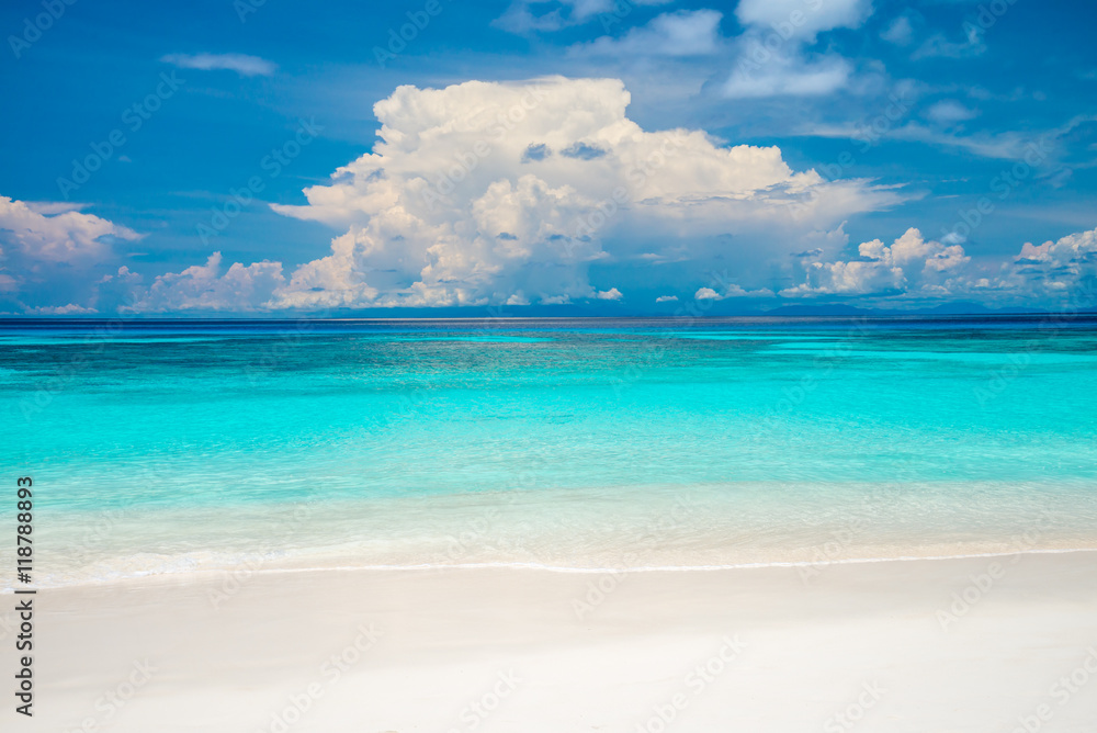 Beautiful tropical island white sand beach summer holiday - Travel summer vacation concept. Koh Tachi island Thailand.