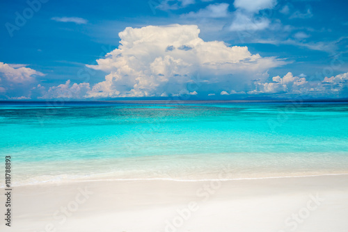 Beautiful tropical island white sand beach summer holiday - Travel summer vacation concept. Koh Tachi island Thailand. © pla2na