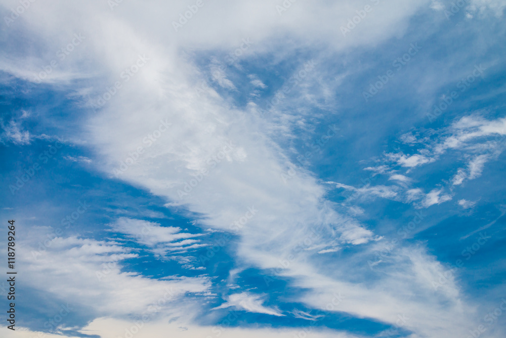 White clouds and blue sky background in sunshine day - Save the earth concept. White clouds and blue sky background in sunshine day - Save the earth concept.