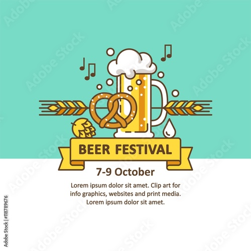 Beer festival. Vector illustration for banners, flyers, posters and other types of business design.