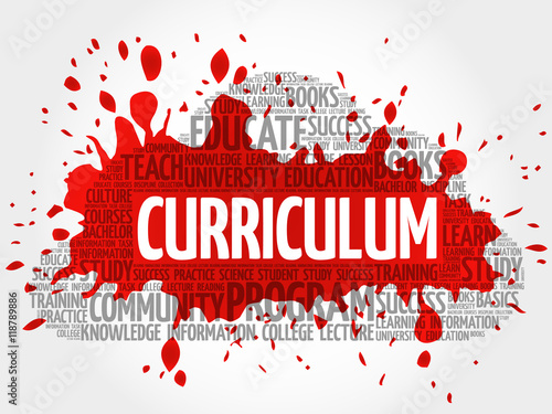 CURRICULUM word cloud collage, education concept background