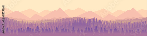 Landscape panorama Vector illustration