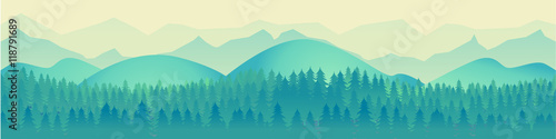 Landscape panorama Vector illustration