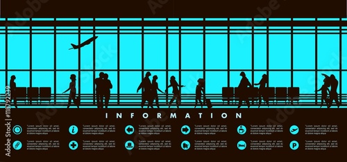 airport lounge vector