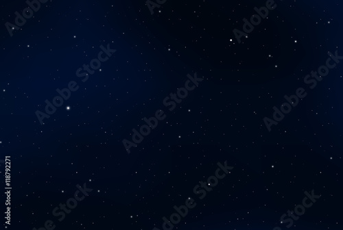 night sky graphic design illustration, dark blue night sky, vector night sky full of stars,