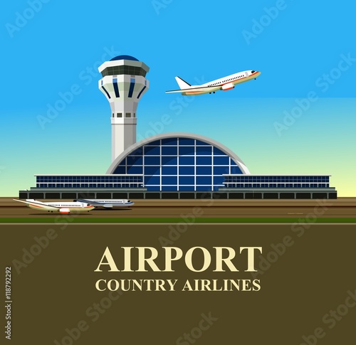 airport building vector illustration