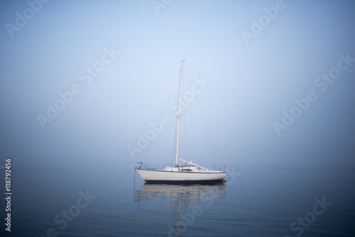 Sailing Boat in the Mist