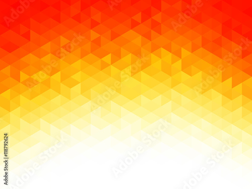 Abstract background - Colorful Geometrical shapes, Polygonal texture for webdesign - Yellow, Red, Orange colors