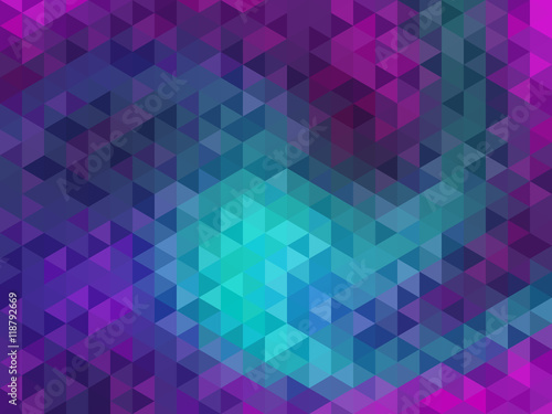 Abstract background - Colorful Geometrical shapes, Polygonal texture for webdesign - Pink, turquoise, purple colors