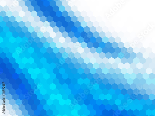 Abstract background - Colorful Geometrical shapes, Polygonal texture for webdesign - Blue colors