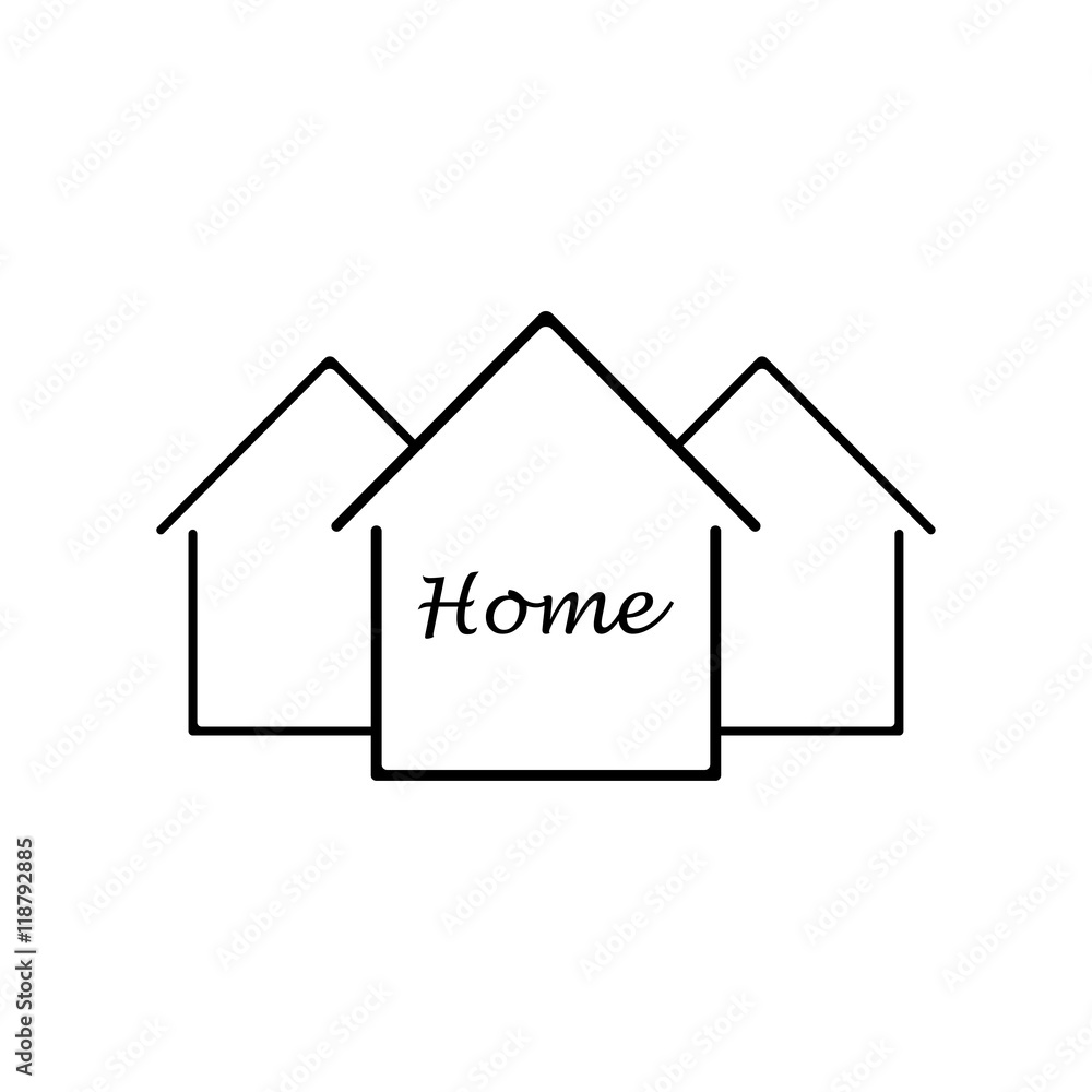 Logo of houses construction company isolated on white background vector illustration Logo of houses construction company isolated on white background vector illustration