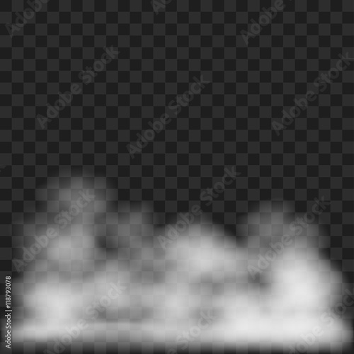 Gray smoke or steam isolated on plaid background vector illustration