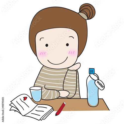 I do my homework by myself everyday in the evening
