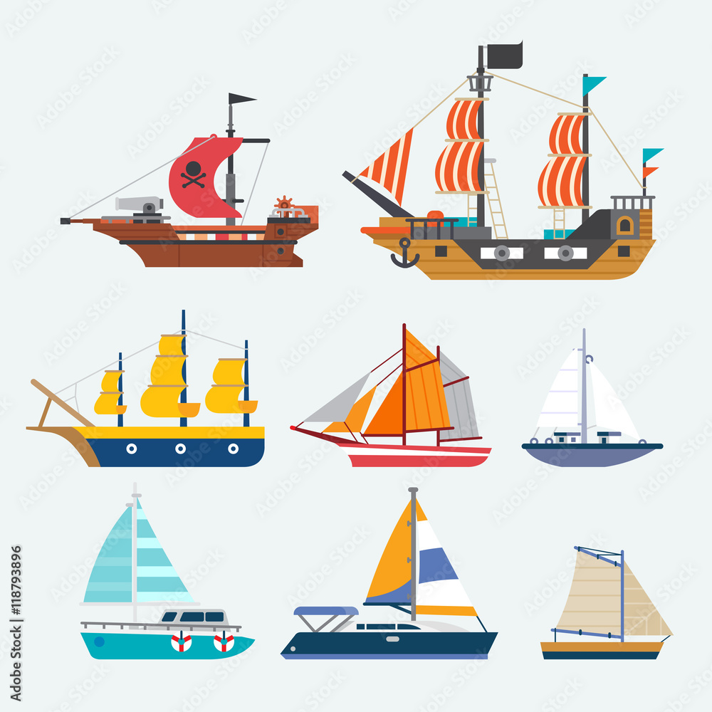 Naklejka premium vector of sailboat