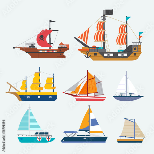 vector of sailboat