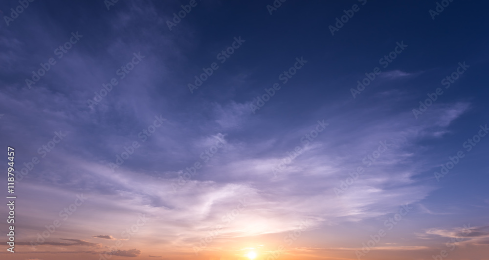 Obraz premium sunset sky background