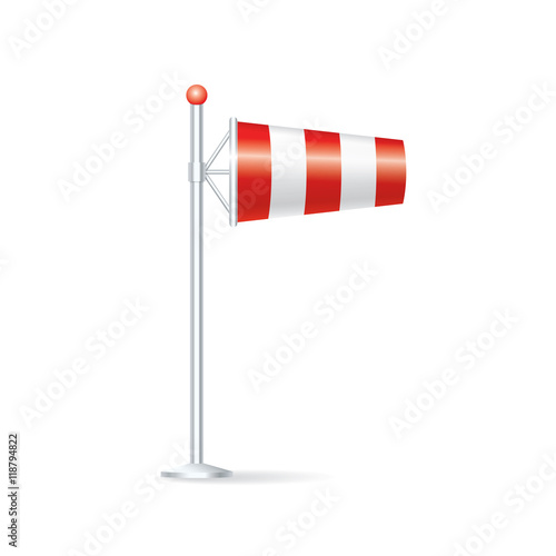 Wind Speed Flag 3D. Vector illustration