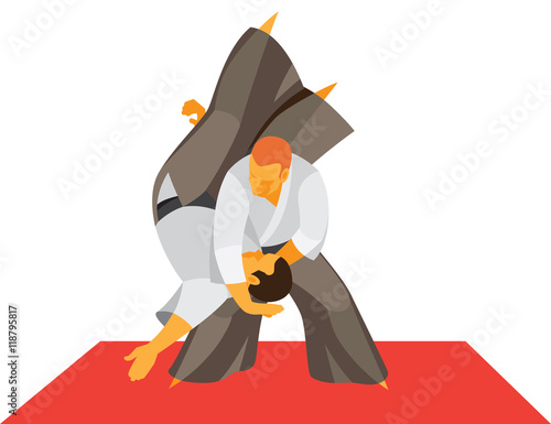 Two fighter Aikido on the tatami
