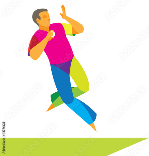 young bowler delivers a ball during a cricket match