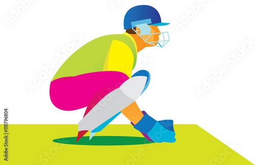 cricket batsman catches the ball