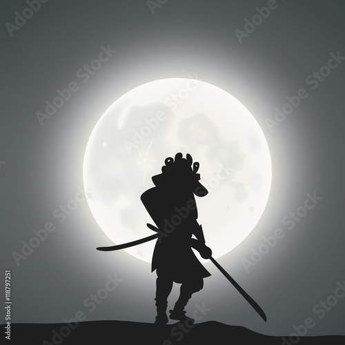 A Samurai Under The Moonlight 