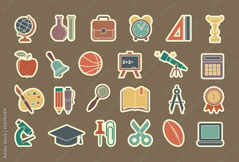Symbols of school and education Symbols of school and education