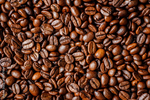 roasted coffee beans for background