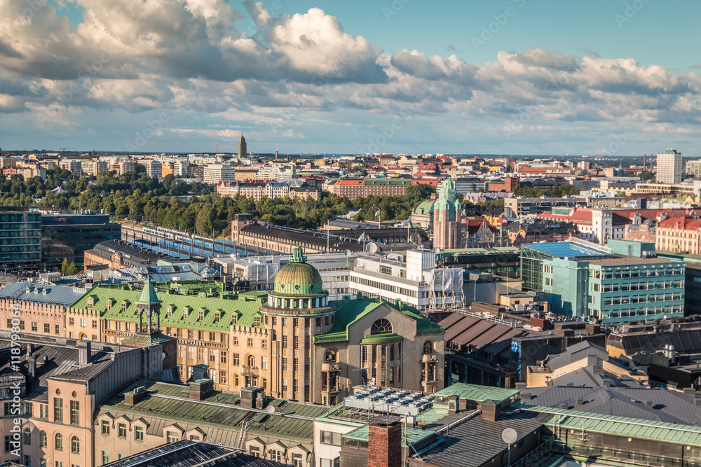 Panoramic view of Helsinki Finland
