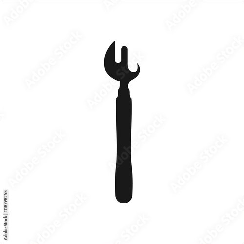 Bottle can beer opener sign simple icon on background