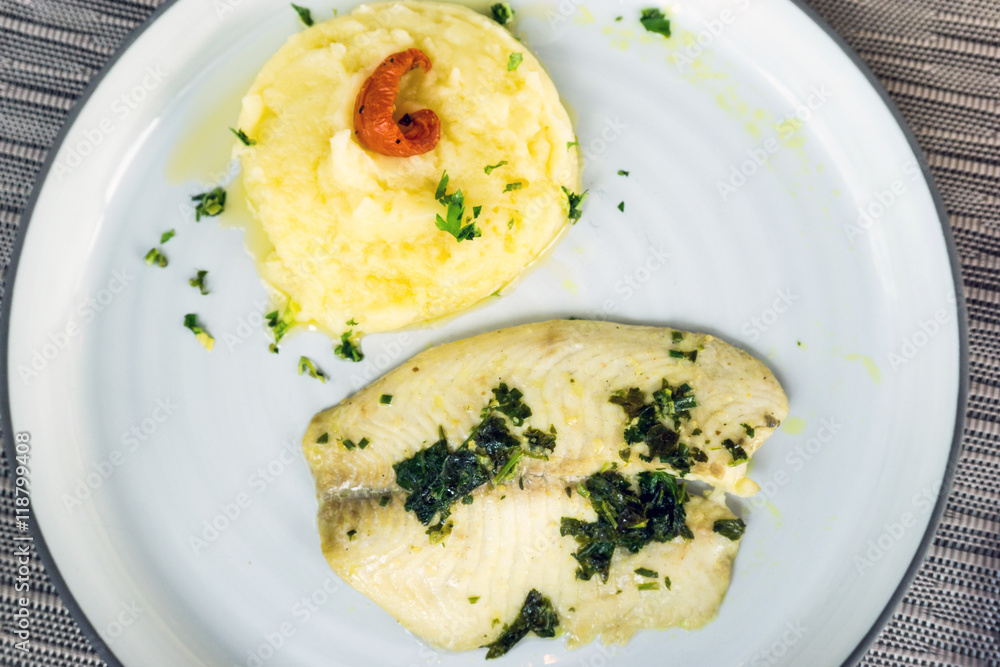 Fine dining cuisine - french dish on the table