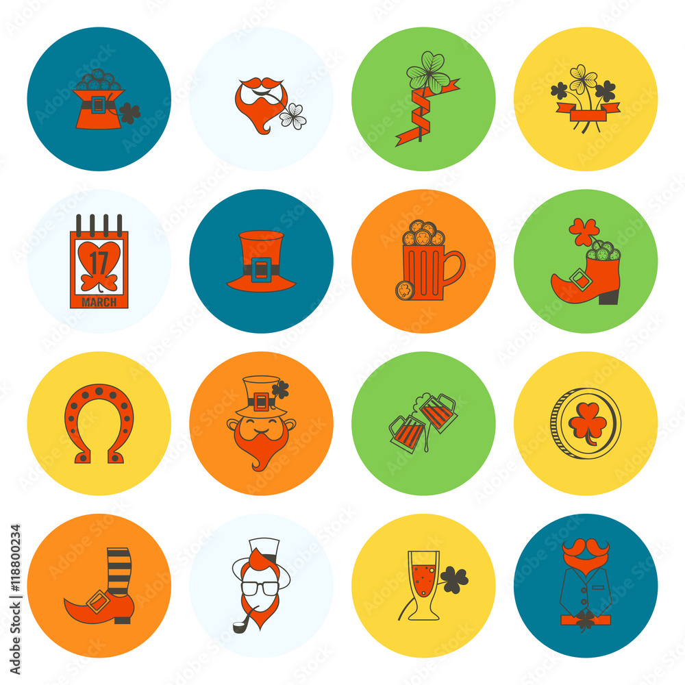 Saint Patricks Day Icon Set