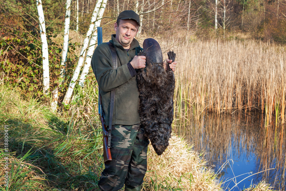 hunter hunted beaver hunter hunted beaver