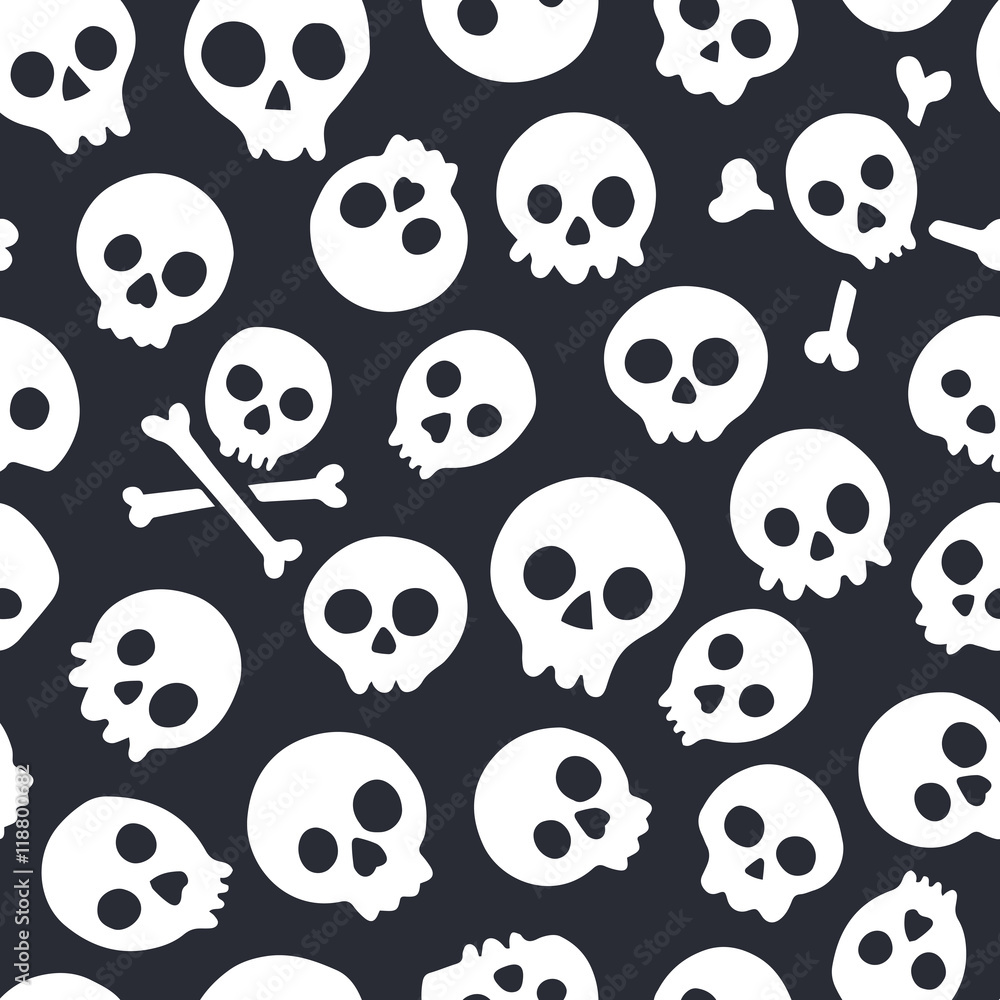 Seamless pattern with skulls. Vector illustration Seamless pattern with skulls. Vector illustration