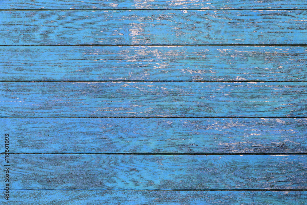 Fototapeta premium The old blue wood texture with natural patterns