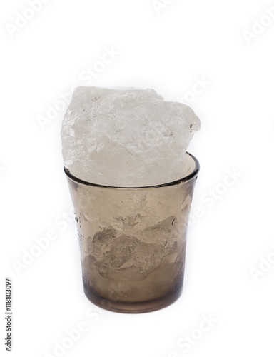 water glass with ice