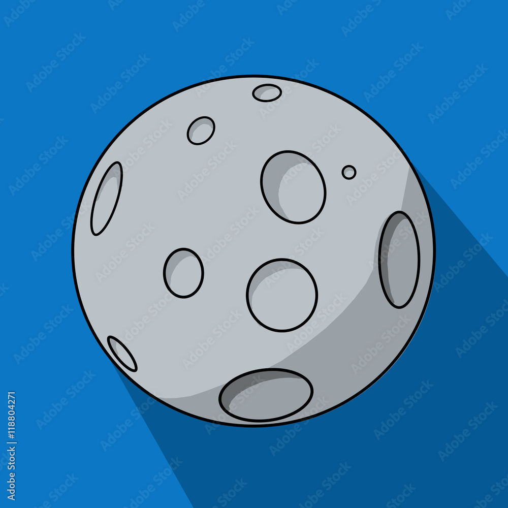A drawn image of the moon in space
A drawn image of the moon in space