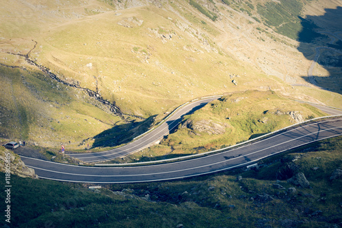 Transfagarasan highway road in muntains - Transylvania, Romania photo