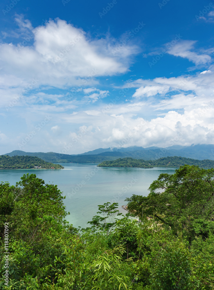 Panoramic view of the tropical island