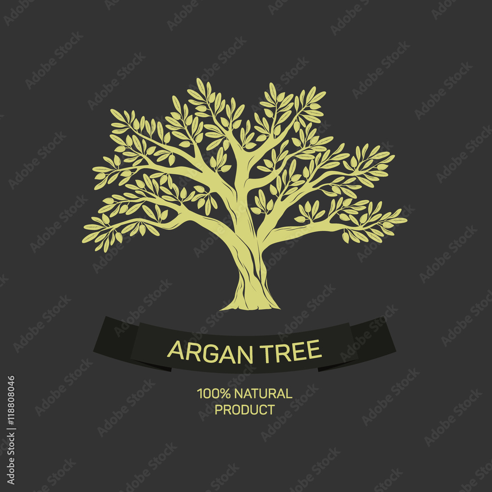 Foto Hand drawn graphic argan tree