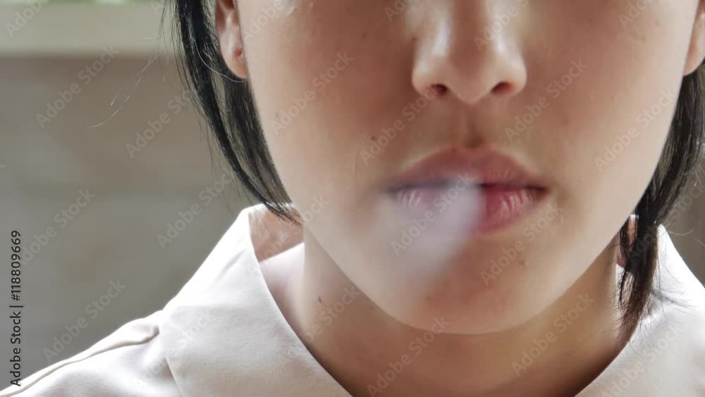 woman smoking