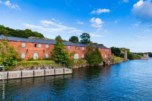 Helsinki, Finland. Suomenlinna in a summer day. It is a World Heritage site and popular with tourists and locals