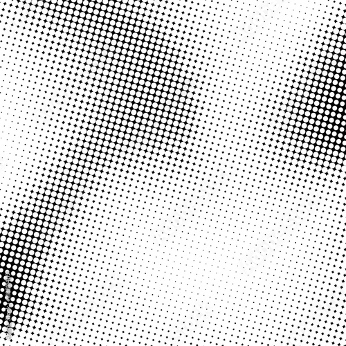 White abstract background with black and white halftone texture, dotwork, circles pattern for design concepts, banners, posters, wallpapers, web, presentations and prints. Vector illustration.