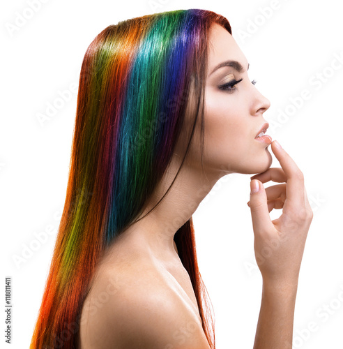 Beautiful young woman with ...