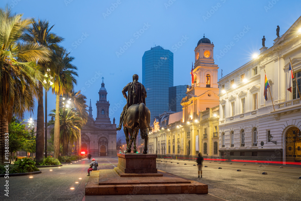 Plaza de las Armas square in Santiago