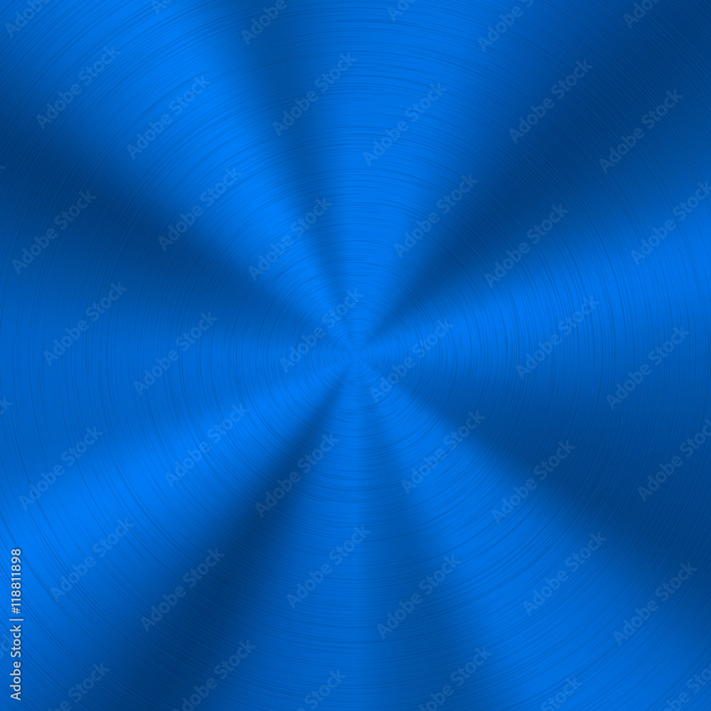 Blue abstract technology background with polished, brushed circular metal texture, chrome, silver, steel, for design concepts, web, posters, wallpapers and prints. Vector illustration. Blue abstract technology background with polished, brushed circular metal texture, chrome, silver, steel, for design concepts, web, posters, wallpapers and prints. Vector illustration.