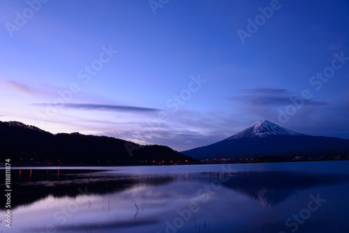 Mt.Fuji and Lake Kawaguchiko at dawn