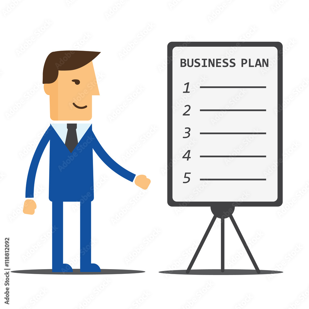 Businessman, manager shows a business plan Businessman, manager shows a business plan