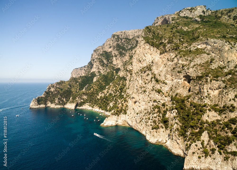 Obraz premium Aerial View of Capri Island, Italy